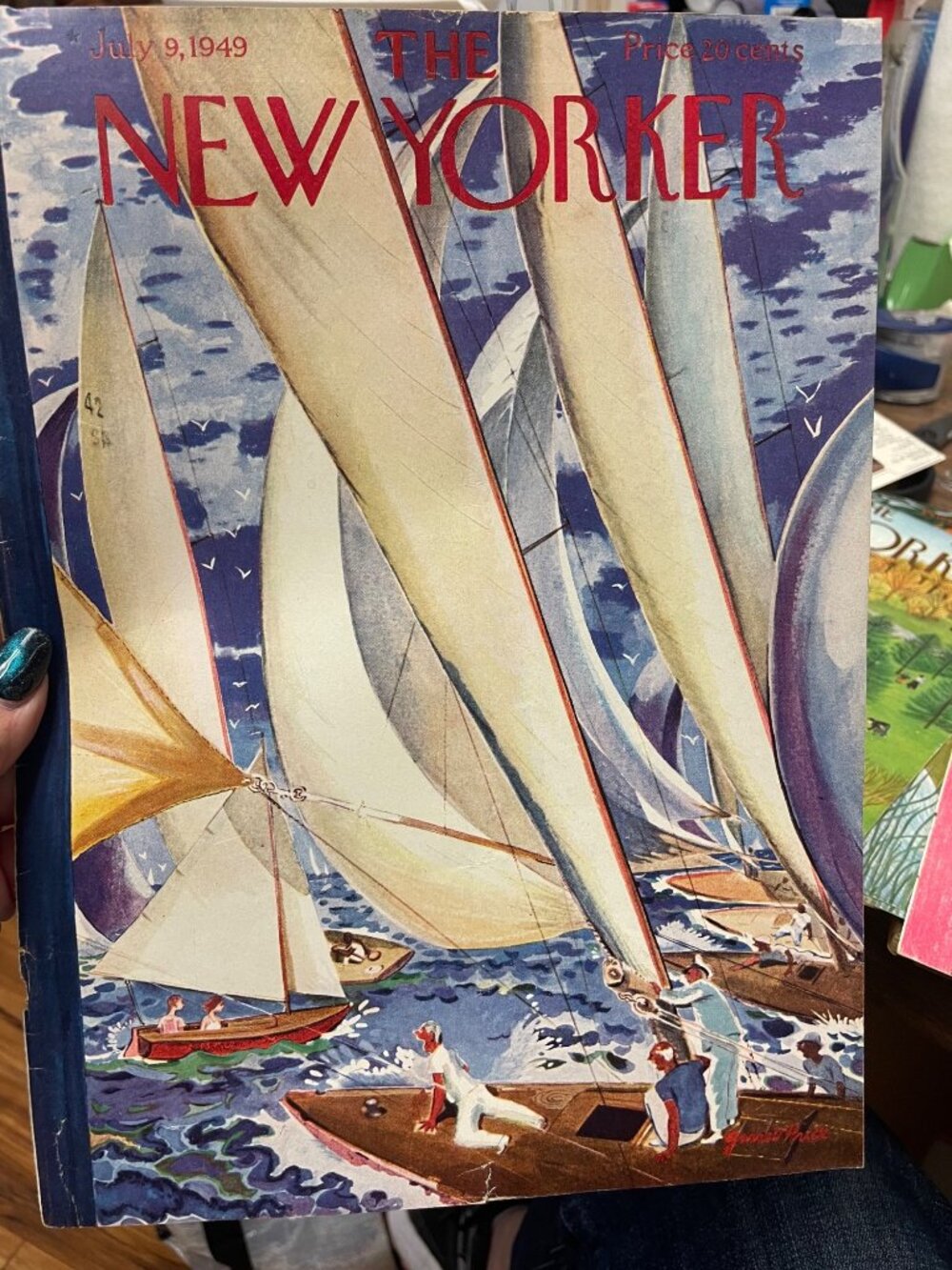 3 Vintage New Yorker Magazine Covers 1949 1950 Garrett Price Sailing Art